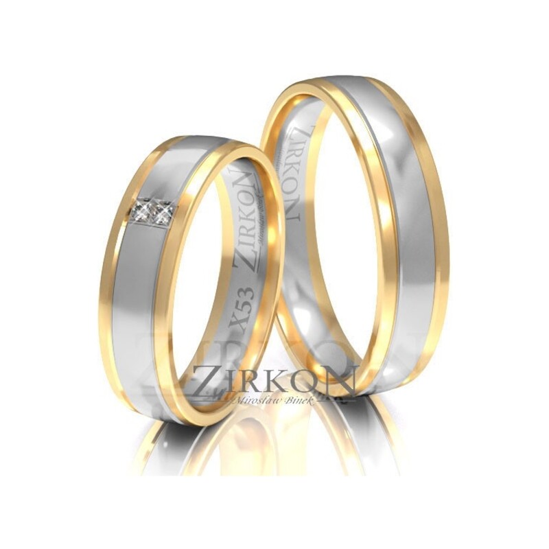 Obrączki ślubne z diamentami nr ZI X-053