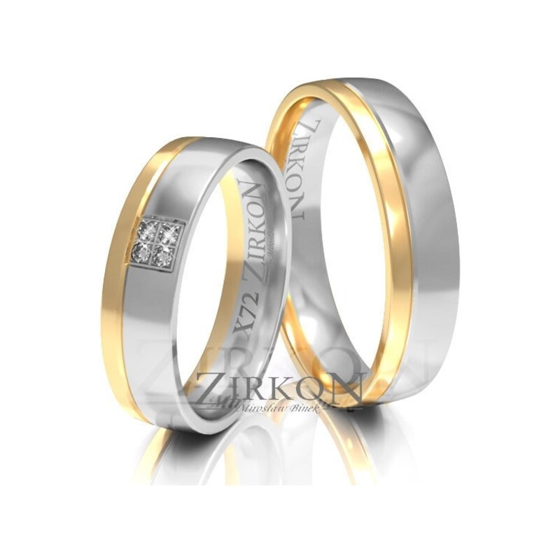 Obrączki ślubne z diamentami nr ZI X-072