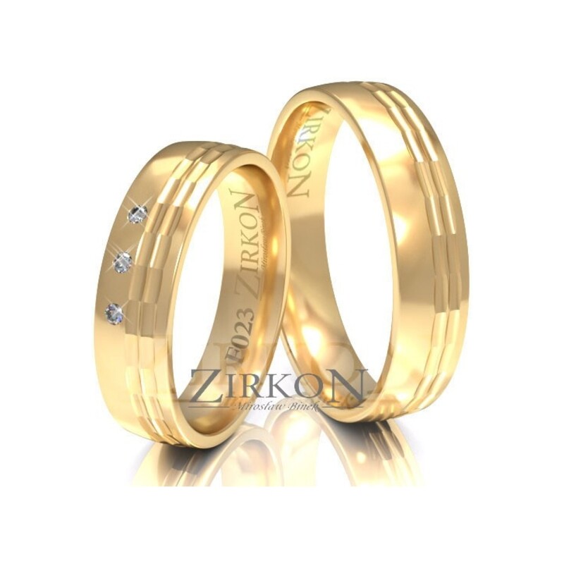 Obrączki ślubne z diamentami nr ZI F-023