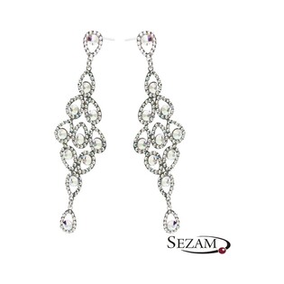 Wiszące kolczyki srebrne z kryształami Swarovski GRACE RD 736-1 próba 925