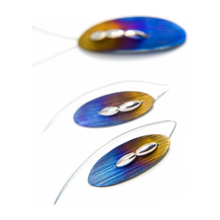 Kolczyki srebrne z tytanu kolekcja Encre A6 09147564-00 próba 925  - 1