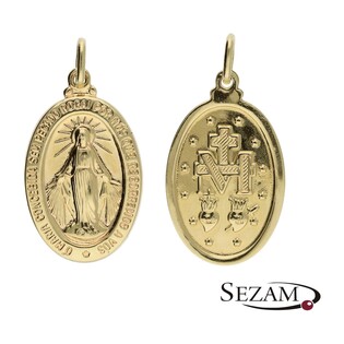 Medalik złoty z wizerunkiem Matki Boskiej Niepokalanej nr CB M-0925 próba 333 Sezam - 1