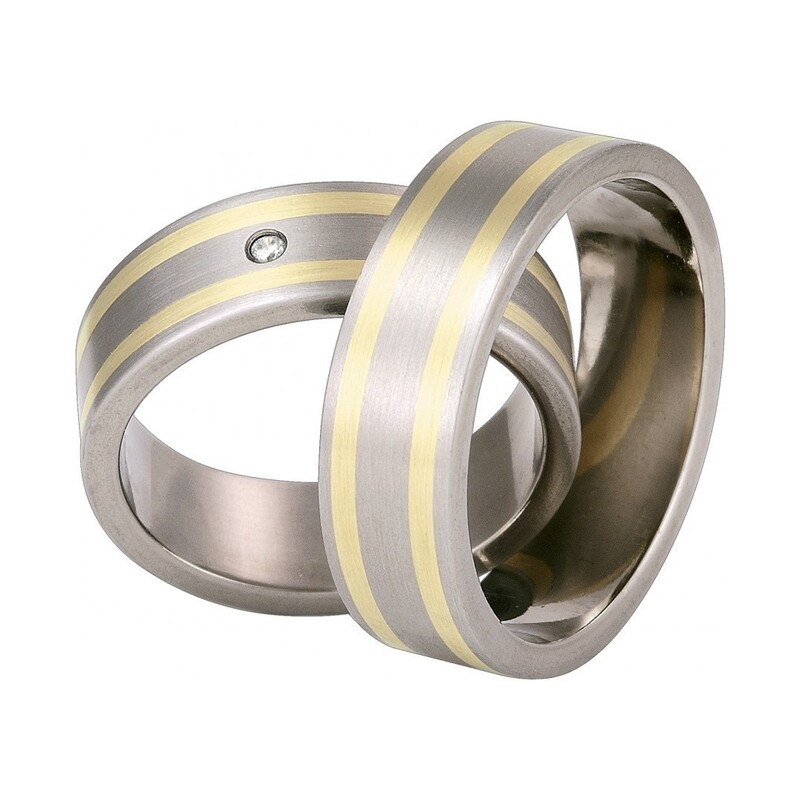 Obrączki tytanowe ze zlotem próby 18 karat nr SW TG31-7