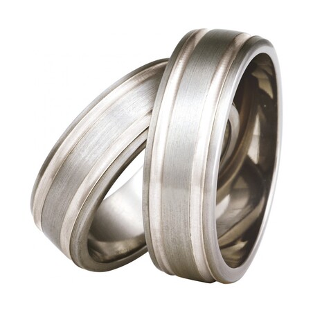 Obrączki tytanowe ze srebrem nr SW TS76-7