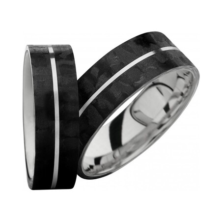 Obrączki karbonowe ze srebrem nr SW SRC4-4