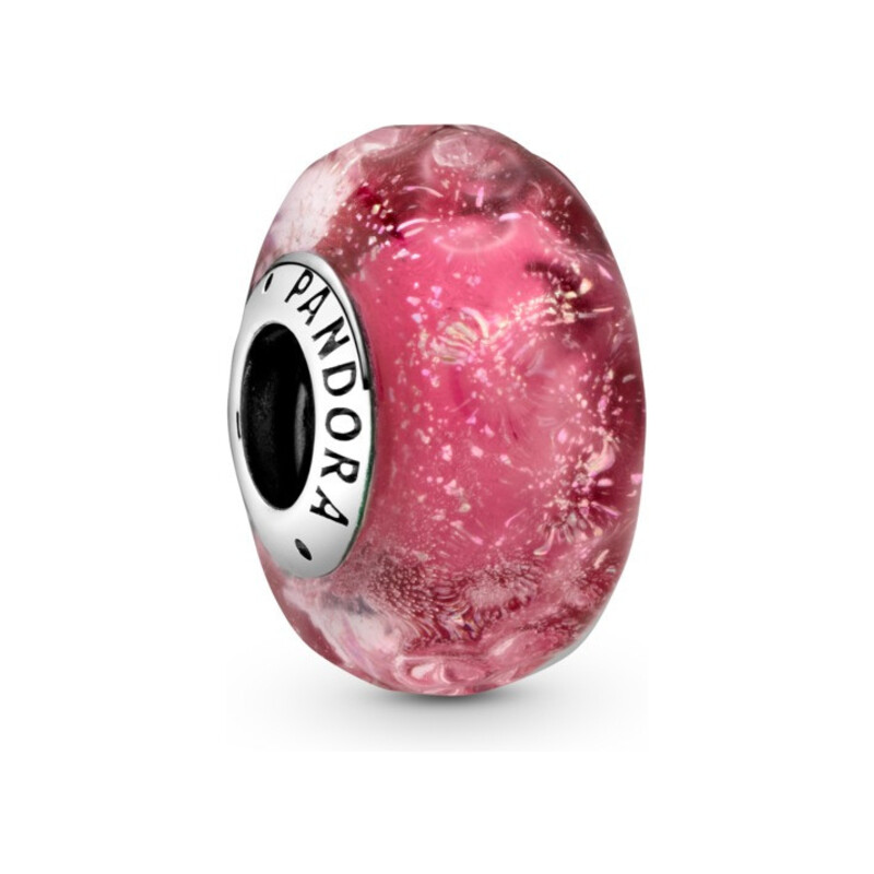 Różowy Charms Murano Pandora 79872C00 pr. 925 - JubilerSezam.pl