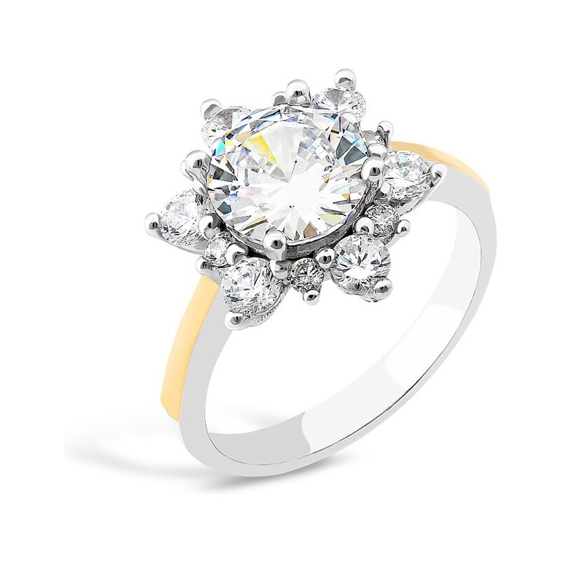  Srebrny pierścionek z motywem kwiatu PX 850_AU375