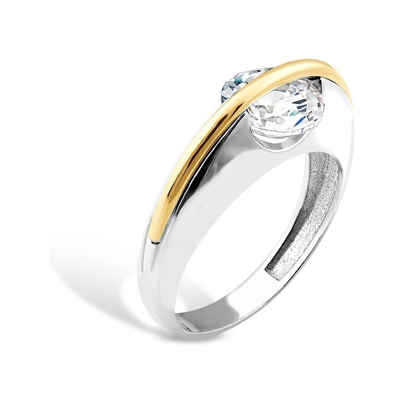 Srebrny pierścionek z cyrkonią w półkółku AG PX 479_AU375