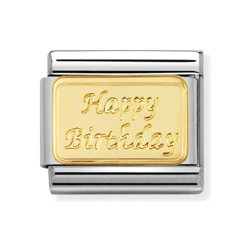 Element Link NOMINATION Composable 18K tabliczka Happy Birthda NP 030121 09 CD