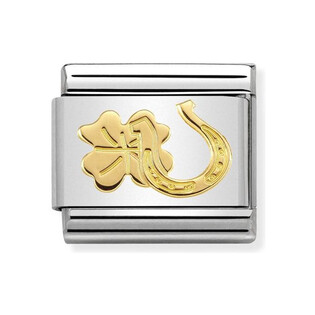 Element Link NOMINATION Composable 18K podkowa+koniczynka NP 030149 34 CC KK