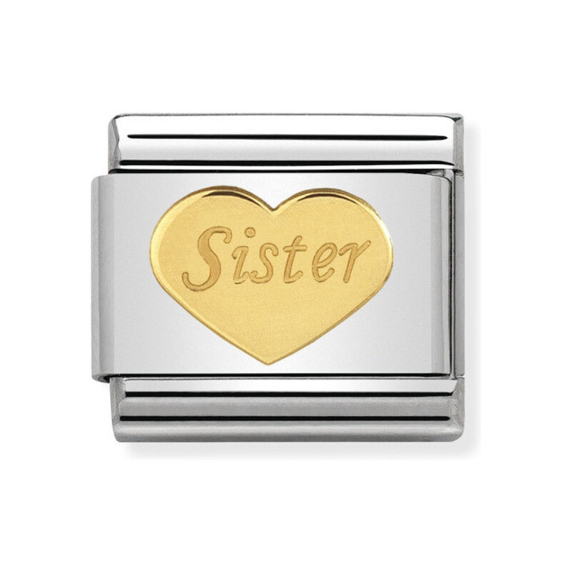 Element Link NOMINATION Composable 18K Sister w sercu NP 030162 36 CC KK