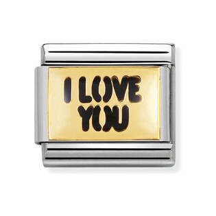 Element Link NOMINATION Composable 18K tabliczka I LOVE YU NP 030261 06 CB KK
