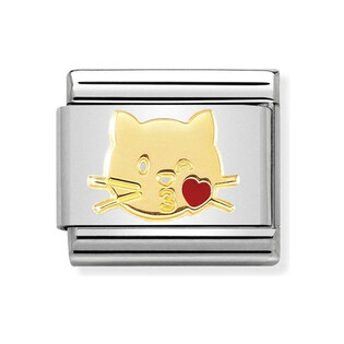 Element stalowy Link NOMINATION Composable 18 karat koci całus 030272 45