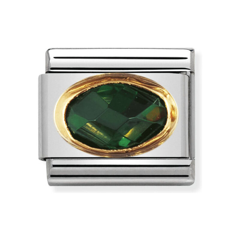 Element Nomination 18K Owale Faseta - JubilerSezam.pl