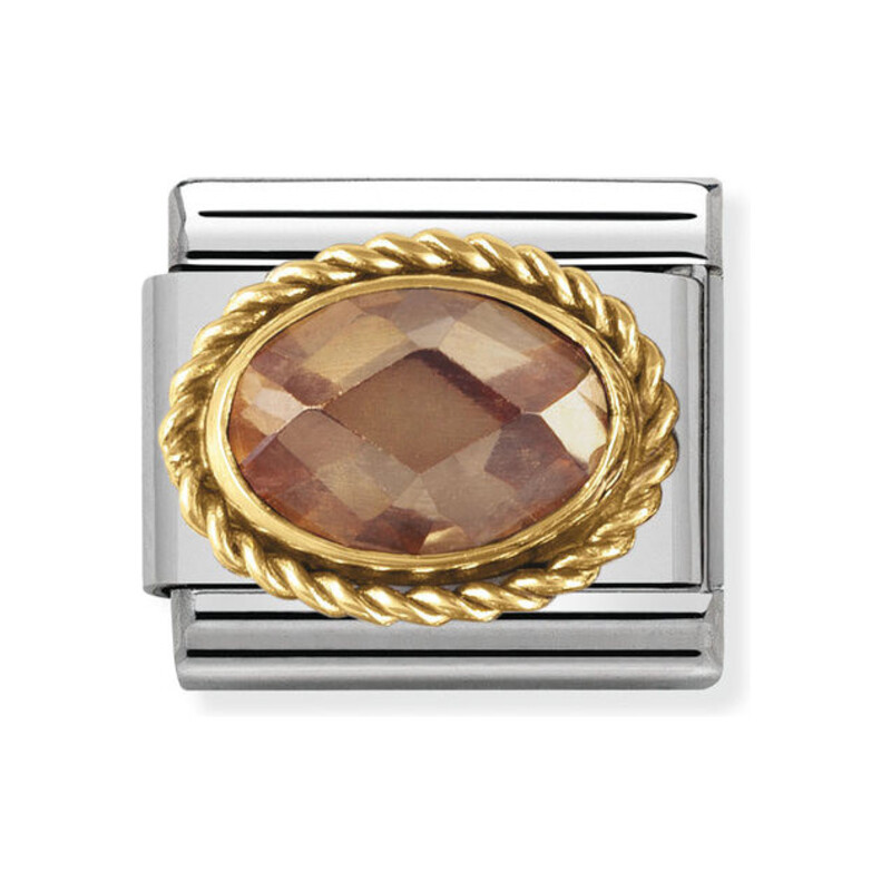 Element Link NOMINATION Composable 18K owal faseta+warkocz NP 030602 024 CO