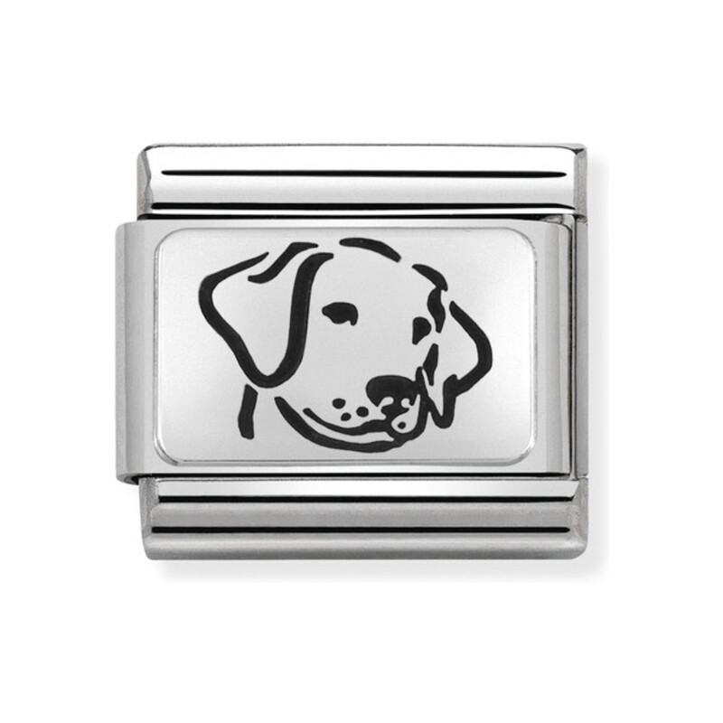 Element Link o bransoletki NOMINATION Composable tabliczka pies 330109 06 stal i srebro 925
