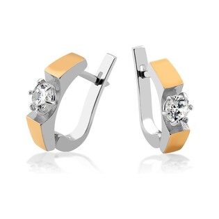 Srebrne kolczyki Eterno z cyrkonią DC 414_AU375