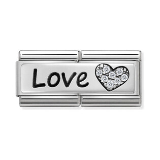 Element Link NOMINATION Composable AG DOUBLE LOVE z sercem z cyrkonii NP 330731 05