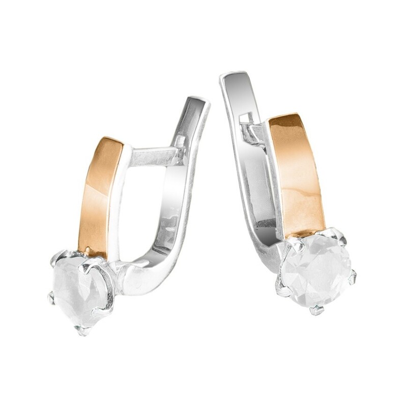 Srebrne kolczyki z cyrkonią DC 051_AU375