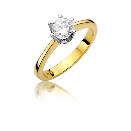 Pierścionek złoty z cyrkonią Royal nr BE W-220B cyrkonia próba 585