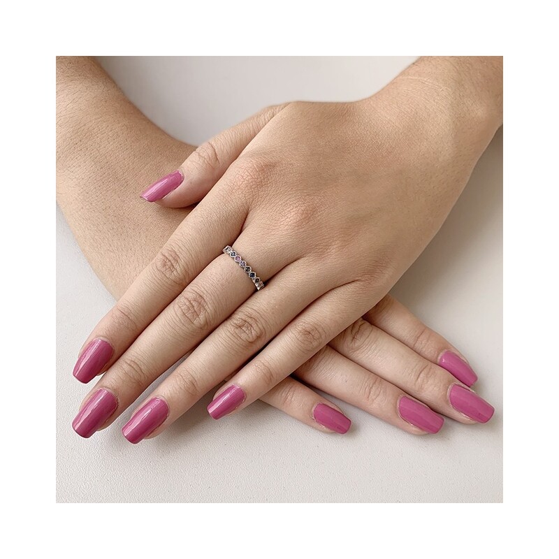 Pierścionek srebrny obrączka kolorowe cyrkonie nr A0 FIR1_1 próba 925