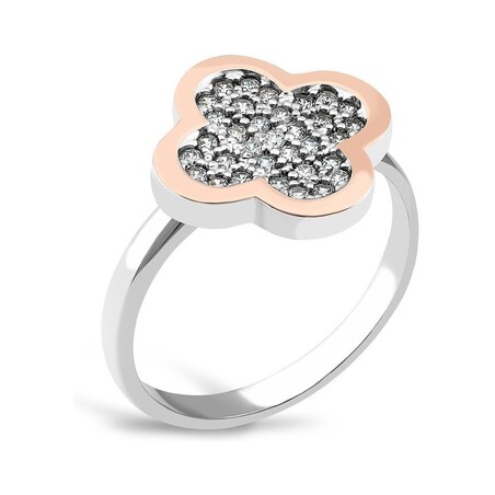 Pierścionek koniczyna nr PX 458_AU375 blaszka gold