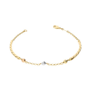 Bransoleta złota z blaszkami i kulkami  AR XXCABLE10N-200082-TC-MDC próba 585