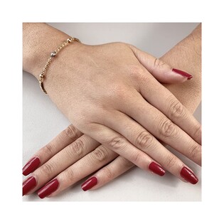 Bransoleta złota z blaszkami i kulkami  AR XXCABLE10N-200082-TC-MDC próba 585