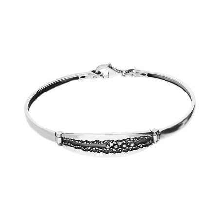 Bransoleta bangle kora środek cyr SZ SG-236-BR-S próba 925