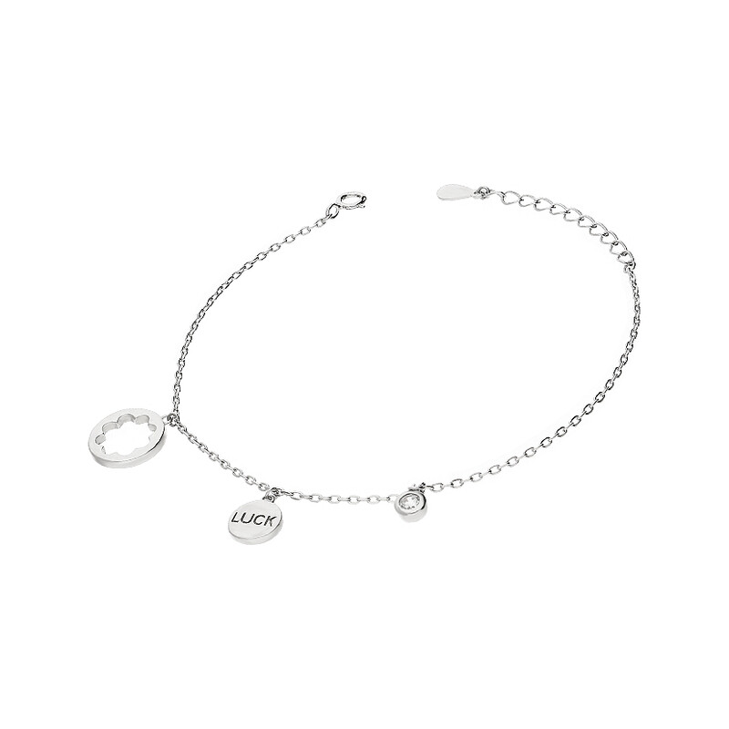Bransoleta kwiat w kole+koło LUCK+cyr gł.op HS658 próba 925