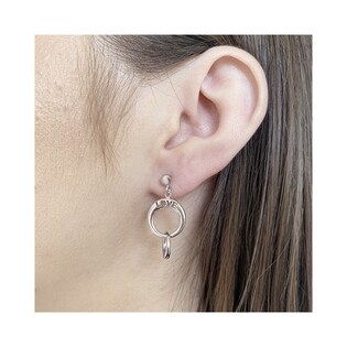 Kolczyki klanówka LOVE  kółko nr TA ORT7804 próba 925