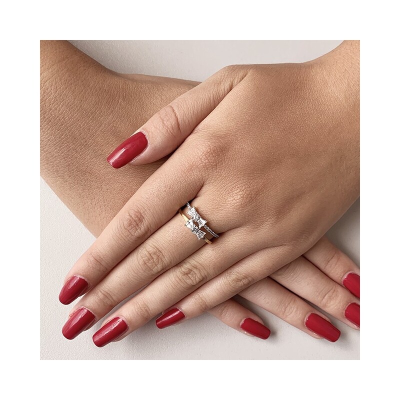 Pierścionek złoty kokardki nr S3 AK-YZ 89 próba 585