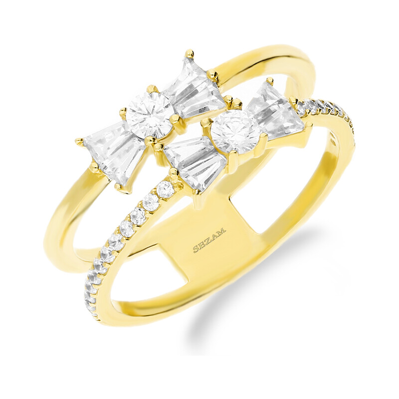 Pierścionek złoty kokardki nr S3 AK-YZ 89 próba 585