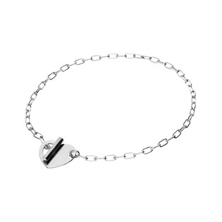 Bransoleta srebrna z sercem/anker RT BR23797 pRóba 925
