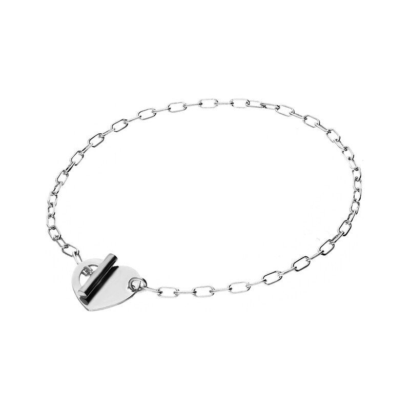 Bransoleta srebrna z sercem/anker RT BR23797 pRóba 925