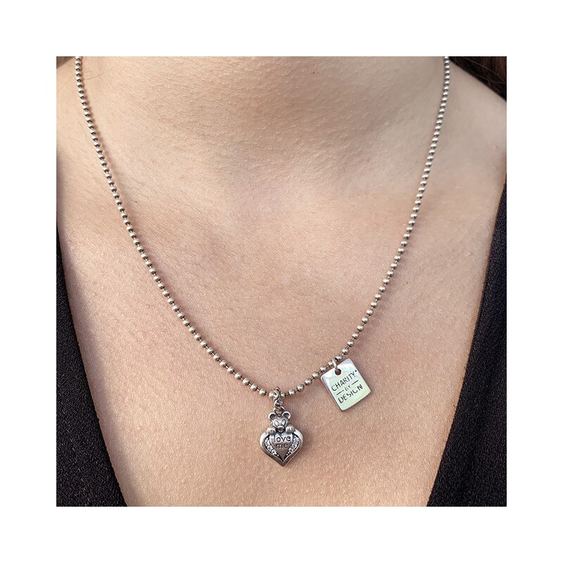 Naszyjnik srebrny z zawieszką CHARITY BY DESIGN miś nr A0238 próba 925