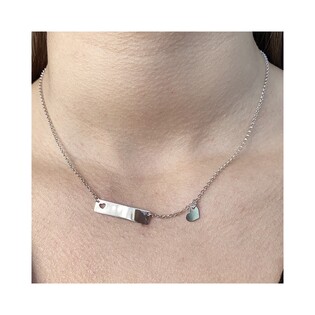 Naszyjnik sRebRny blaszka z seRcami nR RT CL15619CU ROD pRóba 925