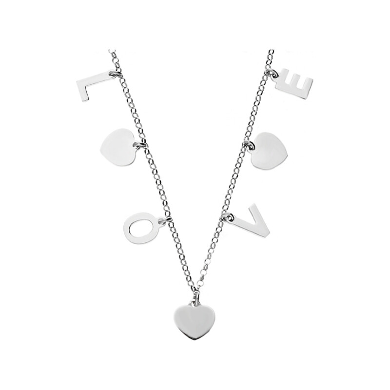 Naszyjnik sRebRny z napisem LOVE nR RT CL23480M ROD pRóba 925