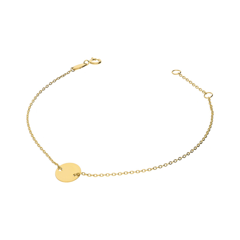 Bransoletka złota z zawieszką kółko nr AR 0747-III próba 585