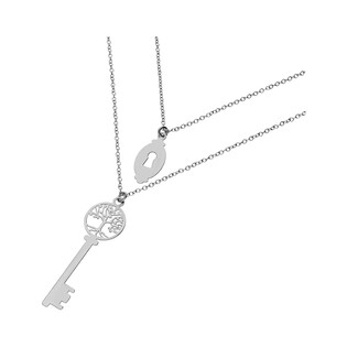 Naszyjnik srebrny z zawieszkami nr NI514 próba 925