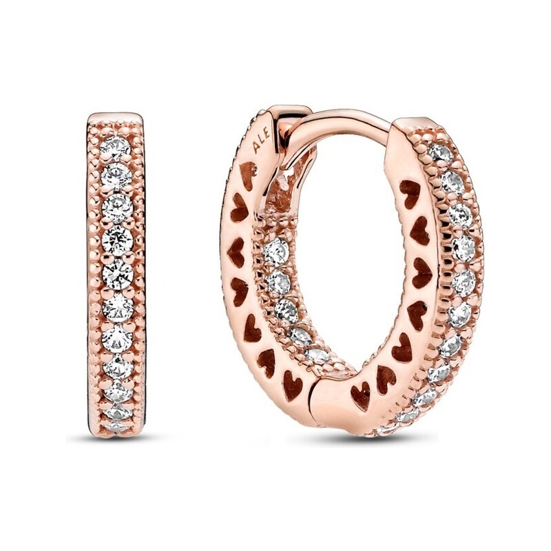 Kolczyki Pandora platerowany 14k różowym złotem PE 286317C01