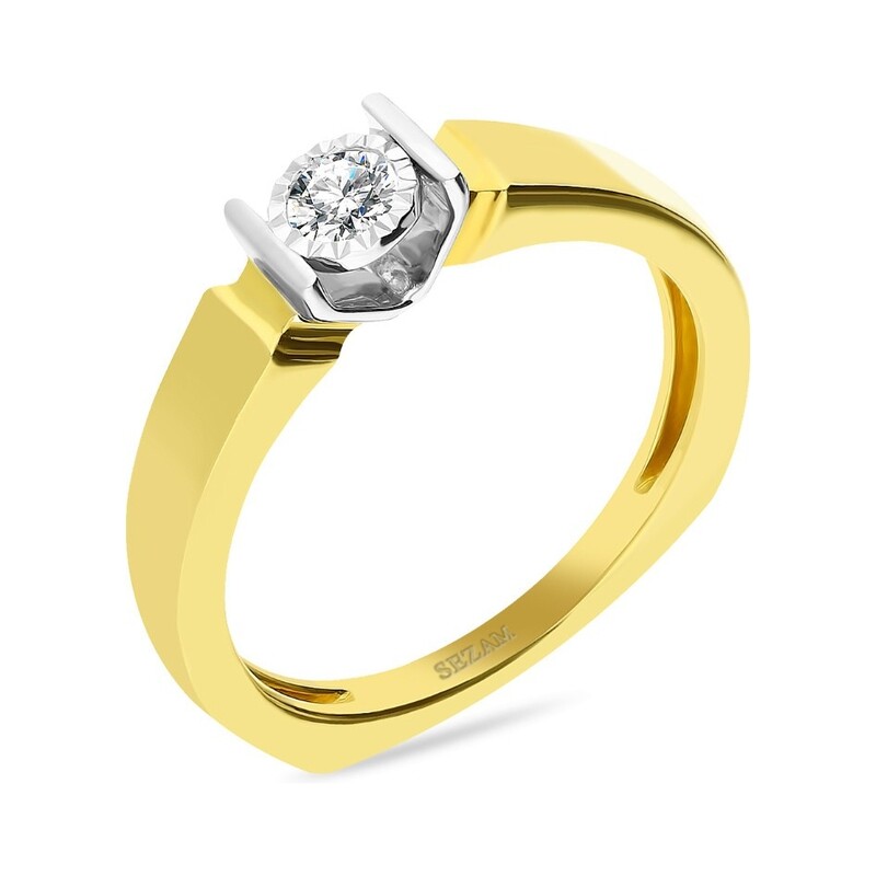 Pierścionek zaręczynowy ETERNO z diamentem nr KU 8980 próba 585