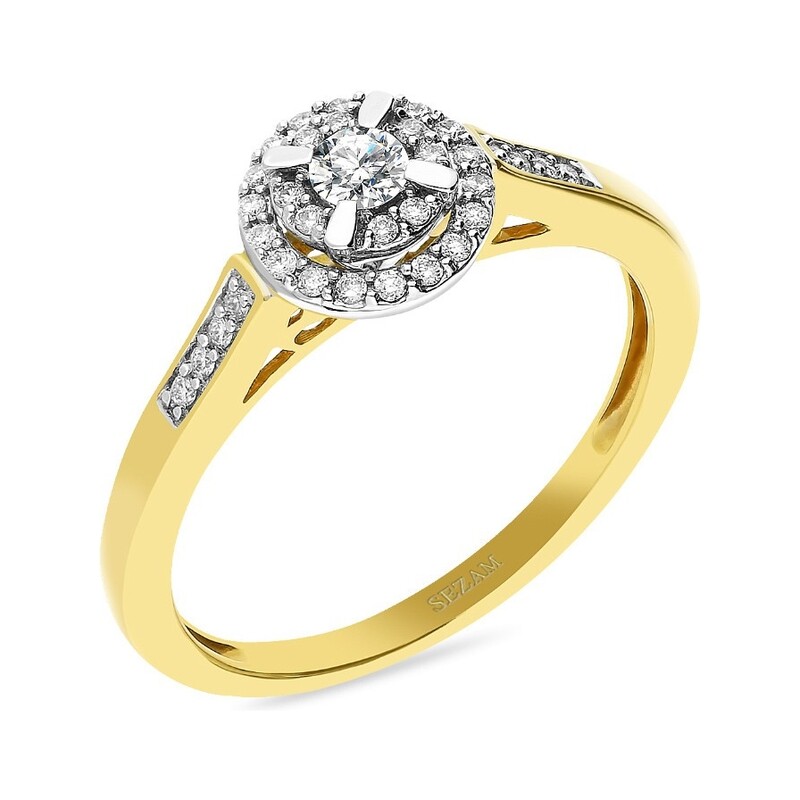 Pierścionek zaręczynowy z diamentem nr RQ 429M SWEET