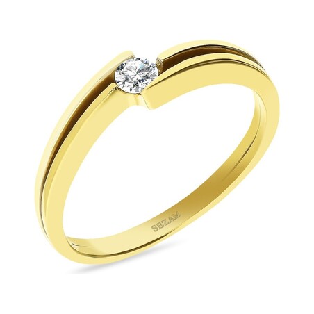 Pierścionek zaręczynowy ROYAL Magic z diamentem nr DI 8-05 próba 585 MARIAGE