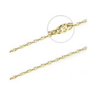 Łańcuszek złoty splot singapur 1mm