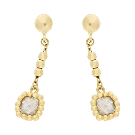 Kolczyki złote labladoryt w kulkach/sztyft nr AR KR(X3-X6)BCE0129-DC-LBD próba 585    