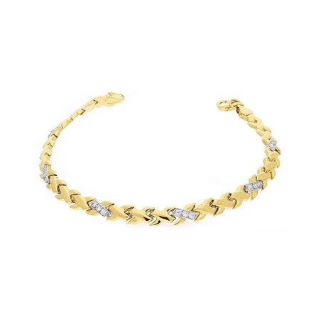 Bransoleta złota Stampato z cyrkoniami nr OS 193-Z008 Au 585