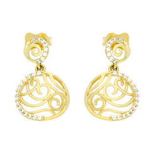 Kolczyki złote kółko ażur na sztyfcie nr AR XXCE5734-FCZ próba 333