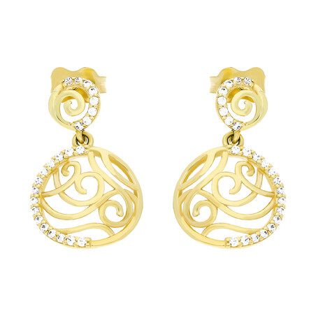 Kolczyki złote kółko ażur na sztyfcie nr AR XXCE5734-FCZ próba 333    