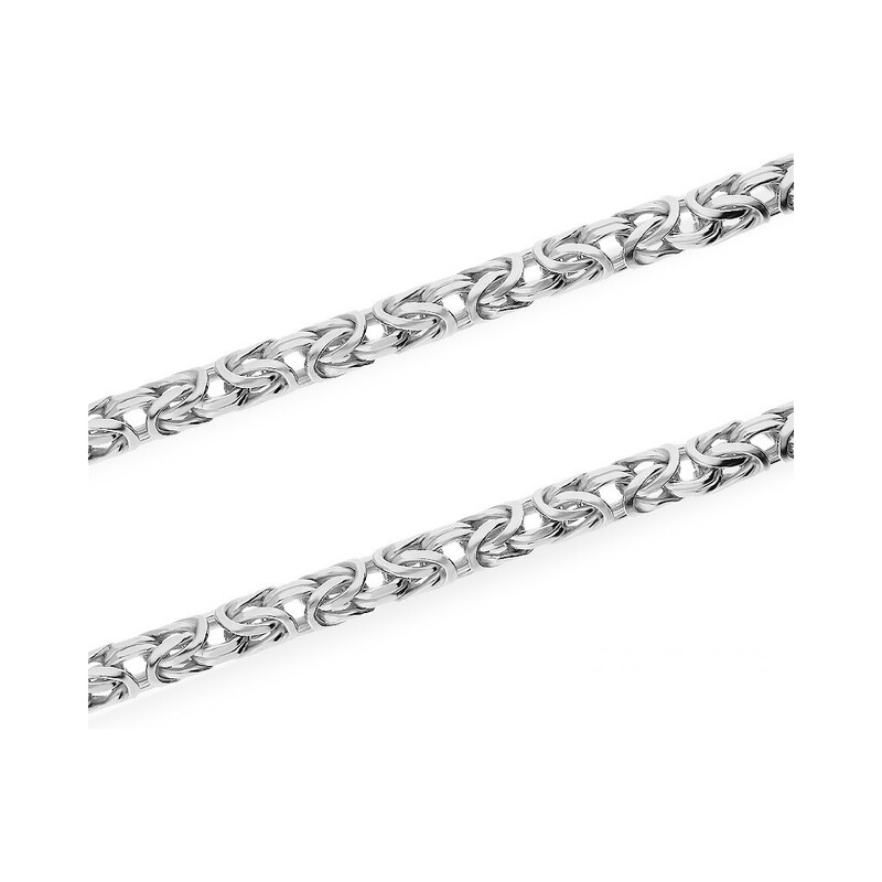 Łańcuszek srebrny o splocie królewskim nr BC 1380-080 4l próba 925
